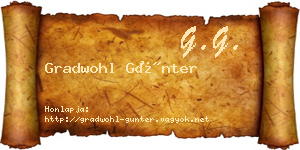 Gradwohl Günter névjegykártya